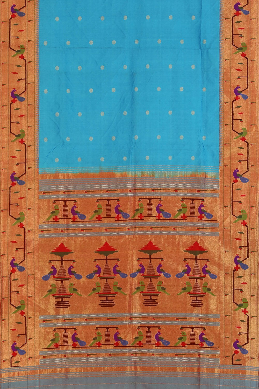 Image of Paithani Silk Blue Saree